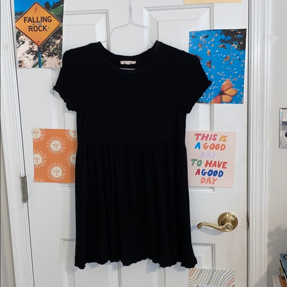 Black Ruffle Babydoll Dress